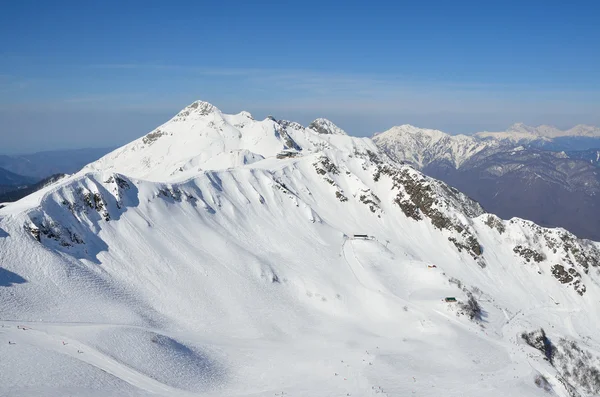 Russia, Sochi, the slopes of the ski resort Rosa Khutor — Stock Photo, Image