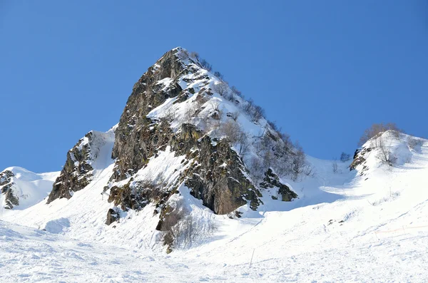 Russland, sochi, gipfel des skigebietes rosa khutor — Stockfoto