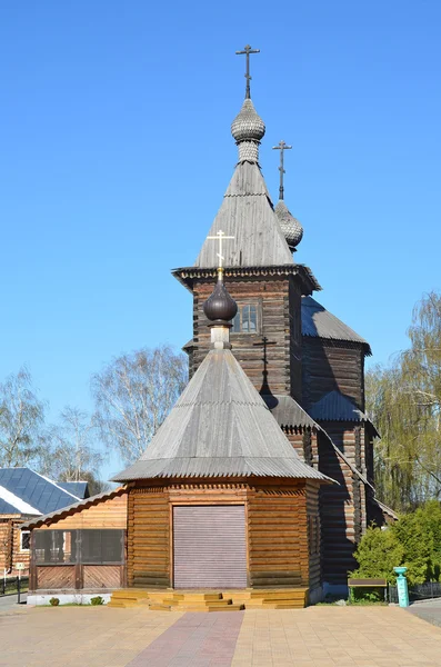 Drewniany kościół St. Sergiusza z Radoneża w klasztor Świętej Trójcy w Murom. Złoty pierścień Rosji — Zdjęcie stockowe