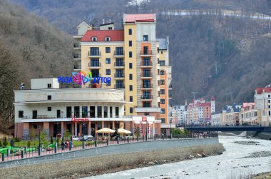 Soçi, Rusya, 3 Mart 2016, Rosa Khutor Kayak Merkezi