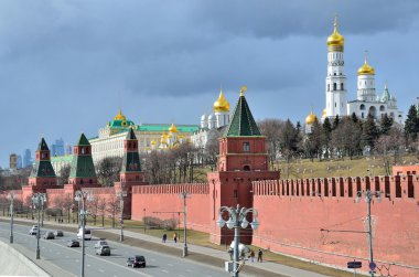 Moskova, Rusya, 20 Mart 2016, Rus sahnesi: Moskova kremlin yakınlarındaki arabalar
