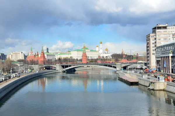 Panorama of Moscow in cloudy day, Russia — Stock Photo, Image