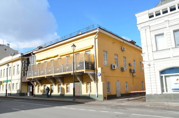 Moskou Rusland Maart 2016 Russische Scène Straat Pokrovka Het Huis — Stockfoto