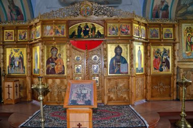 Solovki, Svyato-Voznesensky skeç Sekirnaya Dağı'nda, kilisenin içinde yükseliş (Voznesenskaya)