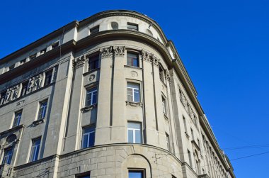 Moskova, Rusya, Mart, 27, 2016. Rus sahne: kimse konut Zabelina Street, Moskova tüccar toplumun parçası 1912-1915 yıl inşa