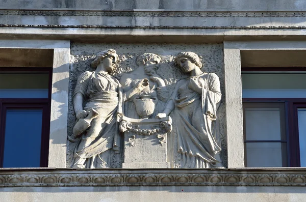 Moscú, Rusia, 27 de marzo de 2016. Escena rusa: nadie, fragmento de apartamento casa de la sociedad mercantil de Moscú en la calle Zabelina, 1912-1915 años construidos —  Fotos de Stock