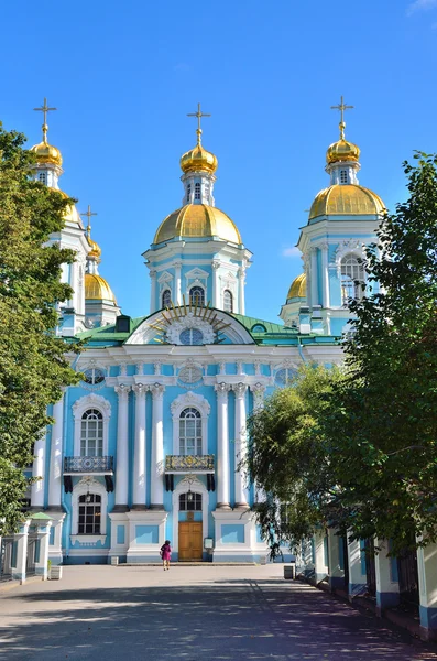 Rusya, deniz Katedrali Aziz Nikolaos (deniz Katedrali Saint Nicholas Wonderworker ve Theophany) St. Petersburg — Stok fotoğraf