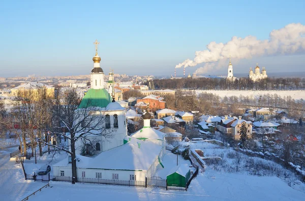 Anello d'oro di Russa. Vladimir città in inverno — Foto Stock