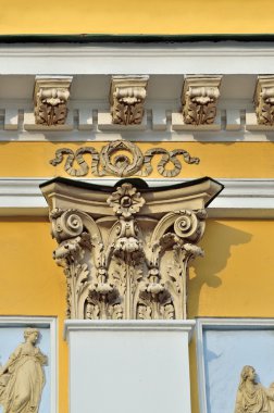 Moskova, Rusya, 09 Mayıs 2015, Rus sahne: kimse, Guryev antik Emlak Lyalin şeritte, evi 3,. Dekor unsurları