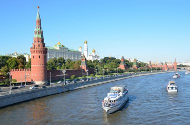 Moskova, Rusya, 21 Ağustos 2015, Rus sahne: Moskova kremlin yakınındaki eğlence el sanatları