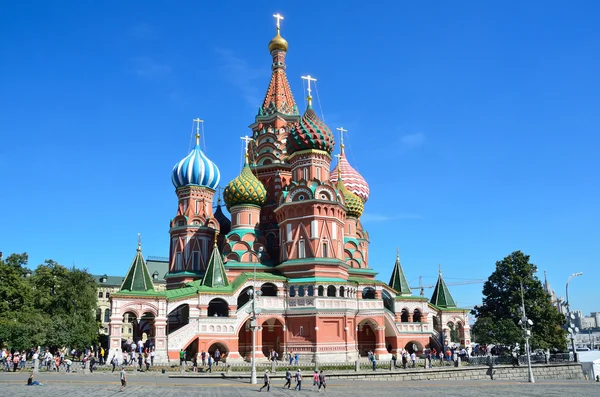 Moskwa, Basil's cathedral na placu czerwonym, Federacja Rosyjska — Zdjęcie stockowe