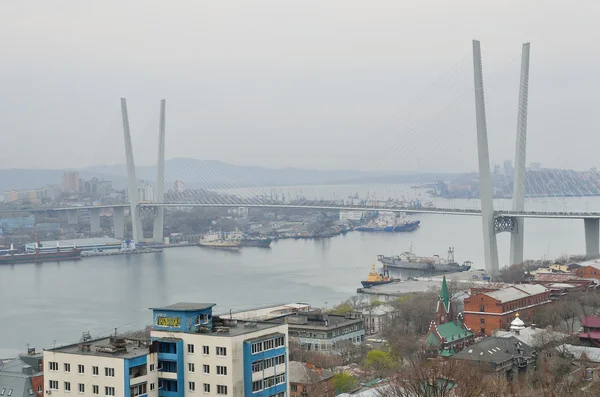 Vladivostok, Rusia, 1 de mayo de 2016. Vladivostok en la niebla de la mañana —  Fotos de Stock