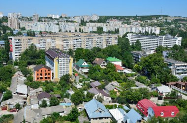Simferopol, Kırım'da, Temmuz, 14, 2016. Peter'dan Simferopol şehir görünümünü kayalar