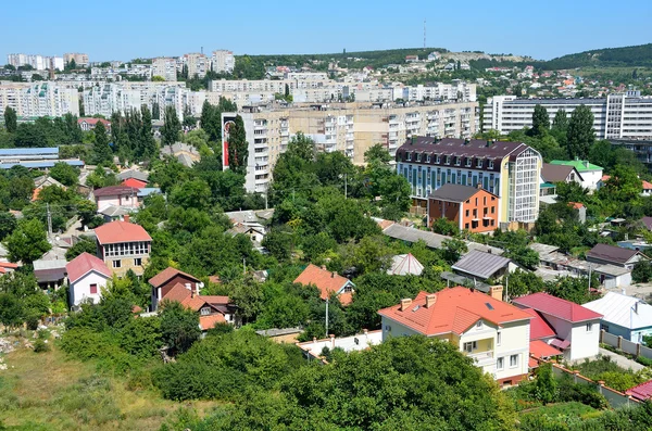 Simferopol, Crimea, July, 14, 2016. The view of the city of Simferopol from Peter rocks — Stock Photo, Image