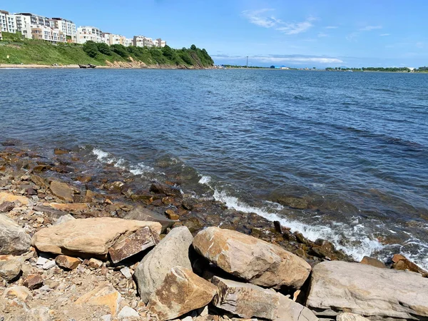 Orilla Bahía Patroclus Verano Rusia Vladivostok — Foto de Stock