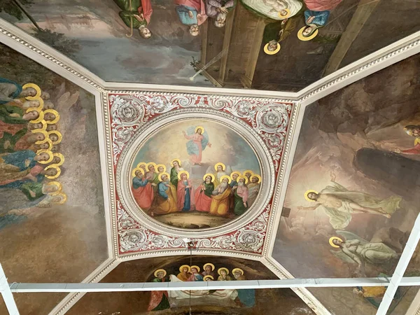 Moscú Rusia Diciembre 2020 Frescos Templo Superior Iglesia Resurrección Cristo — Foto de Stock