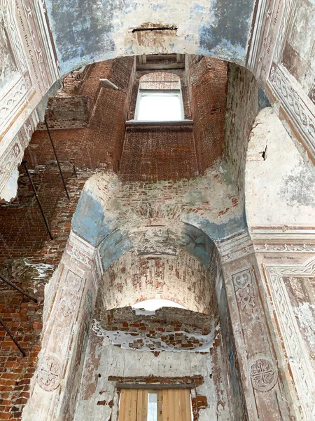 Fragmento Del Campanario Destruido Iglesia Argunovsky San Nicolás Rusia Región — Foto de Stock