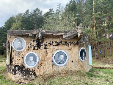 Borovsk, Rusya, Kaluga bölgesi, Mayıs, 03, 2021 Ovchinnikov Yıldız Gemisi Borovsk 'ta bir sanat eseridir. Rusya, Kaluga bölgesi