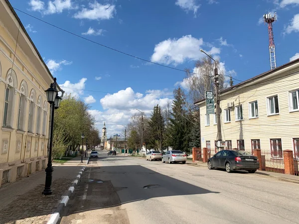 Borovsk Rússia Região Kaluga Maio 2021 Carros São Rua Velha — Fotografia de Stock
