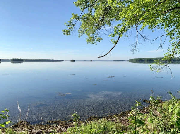 Rusko Čeljabinská Oblast Krásné Jezero Uvildy Slunečného Jarního Počasí — Stock fotografie