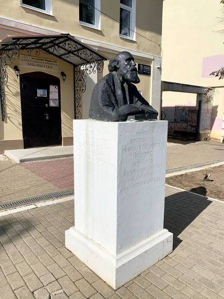 Borovsk Rússia Região Kaluga Maio 2021 Monumento Filósofo Nikolai Fedorov — Fotografia de Stock