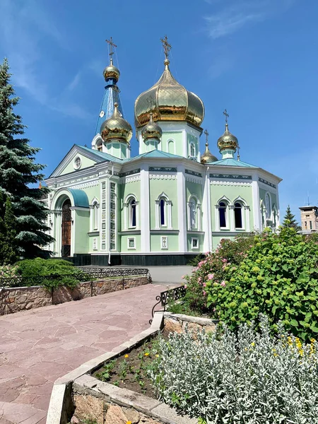 Čeljabinsk Rusko Katedrála Simeona Létě Jasného Počasí — Stock fotografie