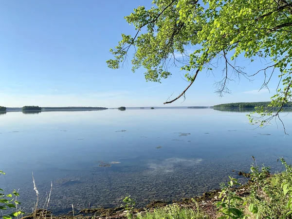 Rusko Čeljabinská Oblast Krásné Jezero Uvildy Slunečného Jarního Počasí — Stock fotografie