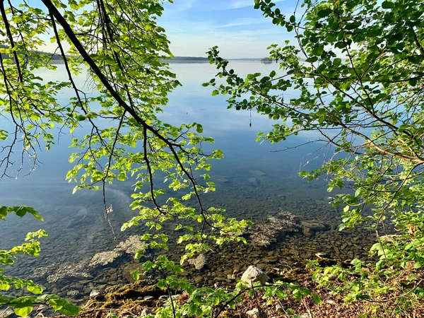 Rusko Čeljabinská Oblast Krásné Jezero Uvildy Slunečného Jarního Počasí — Stock fotografie