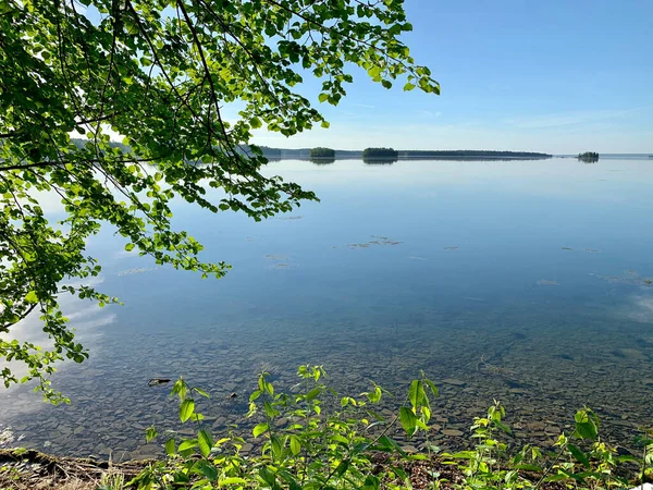 Rusko Čeljabinská Oblast Krásné Jezero Uvildy Slunečného Jarního Počasí — Stock fotografie