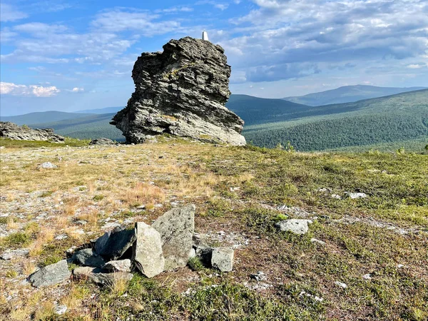 Przełęcz Dyatlov Lecie Urale Północne Rosja — Zdjęcie stockowe