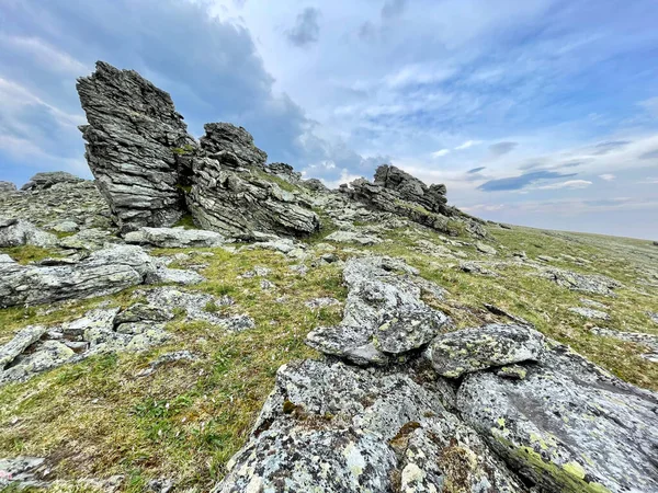 Stones Top Mount Otorten 1234 Meters Russia Northern Urals — Stock Photo, Image