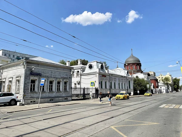 Moskva Rusko Července2021 Novokuzněckého Ulice Moskvě Létě — Stock fotografie