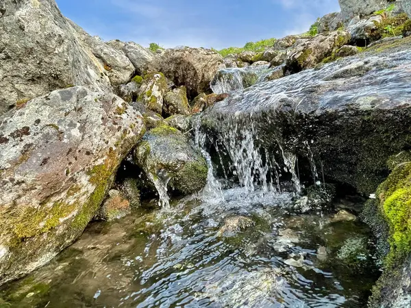 Ein Bach Mit Klarem Wasser Nördlichen Ural Der Nähe Des — Stockfoto