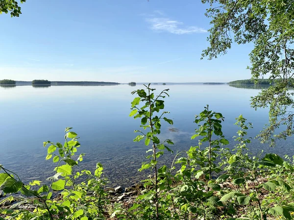 Rusko Čeljabinská Oblast Krásné Jezero Uvildy Slunečného Jarního Počasí — Stock fotografie