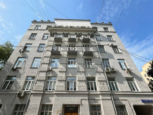 Bolshoy Afanasyevsky Lane的33号房子俄罗斯 莫斯科市 Yukin的公寓房子 1914年 建筑师Valentin Dubovsky — 图库照片