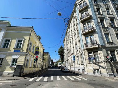 Moskova, Rusya, 28 Ağustos 2021. Moskova, Lyalin Lane yazın