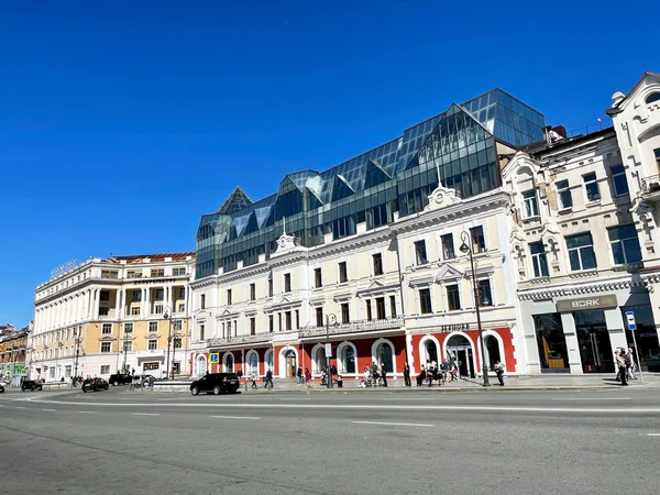 Vladivostok Rusia Septiembre 2021 Vladivostok Svetlanskaya Street Casa Johann Langelitje — Foto de Stock