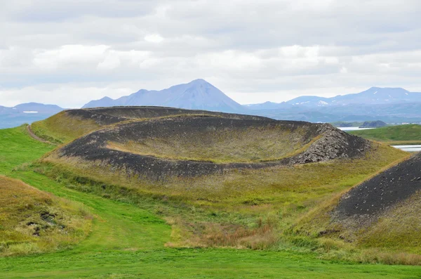 Islandia, los pseudo cráteres de volcanes —  Fotos de Stock