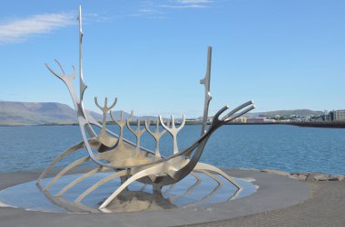 Reykjavik, İzlanda, 12 Ağustos 2014. heykel 
