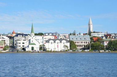 İzlanda ' nın reykjavik yan tyernin Gölü Panoraması