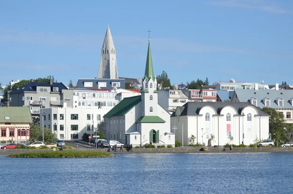 Iceland, the Free Church in Reykjavik Royalty Free Stock Images