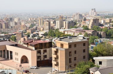 Ermenistan, cloudty gün şehirde Erevan