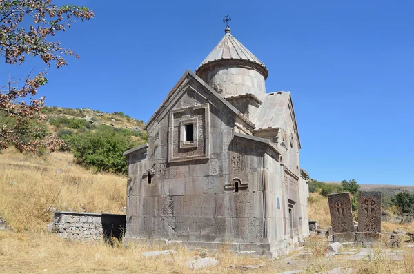 Armenia, klasztor tsahats-kar, kościół wieku 10 — Zdjęcie stockowe