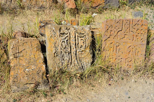 Armenia, 1 wieku klasztor Sevanavank, starożytny khachkars — Zdjęcie stockowe