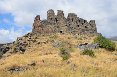 Armenia, fortress Amberd high in the mountains,7th-14th centuries clipart