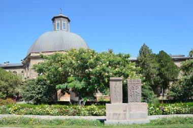 Etchmiadzin, Armenia, September, 16, 2014. Armenian scene:nobody, the residence of   of the Catholicos in Etchmiadzin