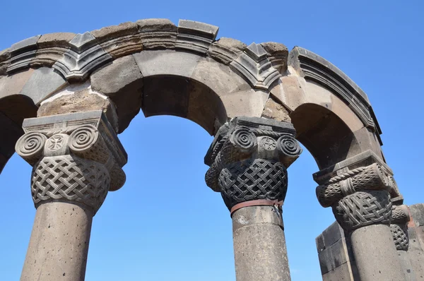 The ruins of the ancient temple of Zvartnots, Armenia — Stock Photo, Image