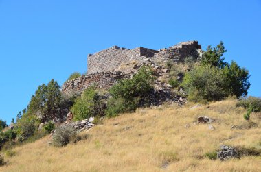 Armenia, fortress Smbataberd high in the mountains, 5th century, rebuilt in the 14th century clipart