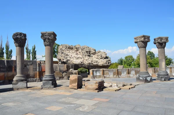 The ruins of the ancient temple of Zvartnots, Armenia — Stock Photo, Image