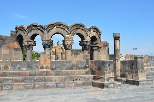 Le rovine dell'antico tempio di Zvartnots, Armenia — Foto Stock